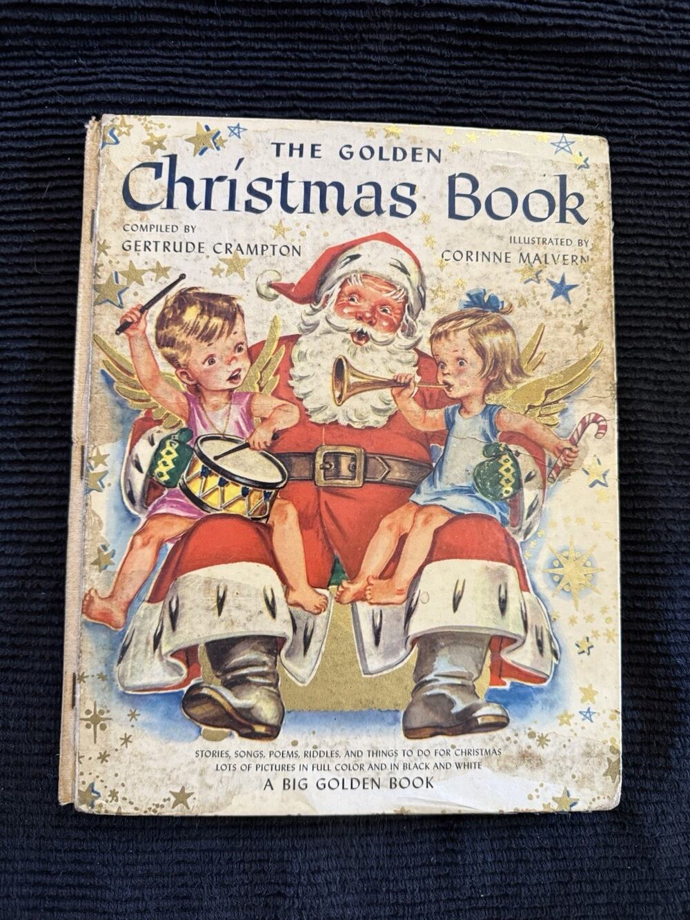 Vintage 1947 The Golden Christmas Book Big Golden Book Gertrude Crampton Retro